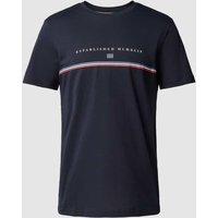 Christian Berg Men T-Shirt mit Statement-Print in Marine, Größe L von Christian Berg Men