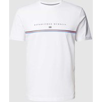 Christian Berg Men T-Shirt mit Statement-Print in Weiss, Größe L von Christian Berg Men