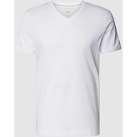Christian Berg Men T-Shirt mit V-Ausschnitt in Weiss, Größe XL von Christian Berg Men