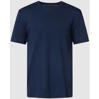 Christian Berg Men T-Shirt mit geripptem Rundhalsausschnitt in Marine, Größe L von Christian Berg Men