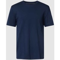 Christian Berg Men T-Shirt mit geripptem Rundhalsausschnitt in Marine, Größe S von Christian Berg Men