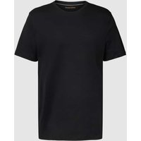 Christian Berg Men T-Shirt mit geripptem Rundhalsausschnitt in Black, Größe L von Christian Berg Men