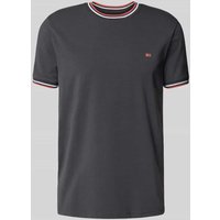 Christian Berg Men T-Shirt mit gerippten Abschlüssen in Anthrazit, Größe XXL von Christian Berg Men