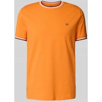 Christian Berg Men T-Shirt mit gerippten Abschlüssen in Orange, Größe XXL Christian Berg Men T-Shirt mit gerippten Abschlüssen in Orange, Größe XXL von Christian Berg Men