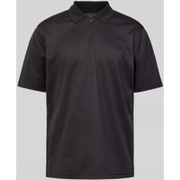 Christian Berg Men Regular Fit Poloshirt mit Logo-Stitching in Black, Größe S von Christian Berg Men