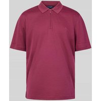 Christian Berg Men Regular Fit Poloshirt mit Logo-Stitching in Fuchsia, Größe L von Christian Berg Men