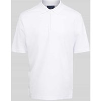 Christian Berg Men Regular Fit Poloshirt mit Logo-Stitching in Weiss, Größe L von Christian Berg Men