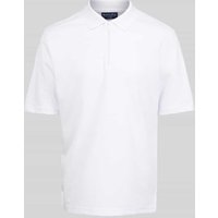 Christian Berg Men Regular Fit Poloshirt mit Logo-Stitching in Weiss, Größe M von Christian Berg Men