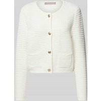 Christian Berg Woman Selection Cardigan mit Strukturmuster in Ecru, Größe 42 von Christian Berg Woman Selection