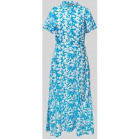 Christian Berg Woman Selection Hemdblusenkleid aus Viskose mit Bindegürtel in Blau, Größe 48 von Christian Berg Woman Selection