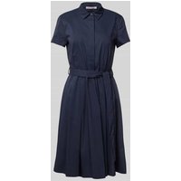 Christian Berg Woman Selection Hemdblusenkleid mit Bindegürtel und kurzer Knopfleiste in Marine, Größe 40 von Christian Berg Woman Selection