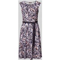 Christian Berg Woman Selection Knielanges Kleid mit Bindegürtel in Marine, Größe 36 von Christian Berg Woman Selection