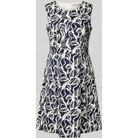 Christian Berg Woman Selection Knielanges Kleid mit Kellerfalten in Marine, Größe 40 von Christian Berg Woman Selection