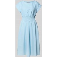 Christian Berg Woman Selection Knielanges Kleid mit Smok-Details in Hellblau, Größe 42 von Christian Berg Woman Selection