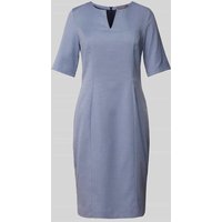 Christian Berg Woman Selection Knielanges Kleid mit Strukturmuster in Hellblau, Größe 34 von Christian Berg Woman Selection