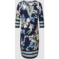 Christian Berg Woman Selection Knialanges Kleid mit floralem Muster in Marine, Größe 40 von Christian Berg Woman Selection