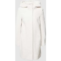 Christian Berg Woman Selection Mantel in Teddyfell-Optik mit Kapuze in Offwhite, Größe 46 von Christian Berg Woman Selection