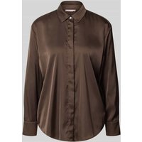 Christian Berg Woman Selection Regular Fit Bluse mit verdeckter Knopfleiste in Dunkelbraun, Größe 42 von Christian Berg Woman Selection
