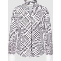 Christian Berg Woman Bluse mit Allover-Muster in Weiss, Größe 34 von Christian Berg Woman