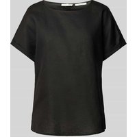 Christian Berg Woman Blusenshirt aus Leinen mit Rundhalsausschnitt in Black, Größe 38 von Christian Berg Woman