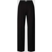 Christian Berg Woman Hose mit unifarbenem Design, Regular Fit und Bügelfalte in Black, Größe 46 von Christian Berg Woman