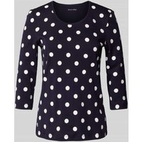 Christian Berg Woman Longsleeve mit Polka Dots in Dunkelblau, Größe 38 von Christian Berg Woman