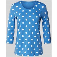 Christian Berg Woman Longsleeve mit Polka Dots in Royal, Größe 38 von Christian Berg Woman