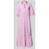 Christian Berg Woman Maxikleid im Stufen-Look in Fuchsia, Größe 38 von Christian Berg Woman
