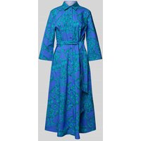 Christian Berg Woman Midikleid mit Paisley-Muster in Royal, Größe 40 von Christian Berg Woman