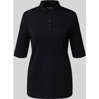 Christian Berg Woman Poloshirt mit kurzer Knopfleiste in Black, Größe 42 von Christian Berg Woman