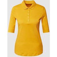 Christian Berg Woman Poloshirt mit kurzer Knopfleiste in Senf, Größe 34 von Christian Berg Woman