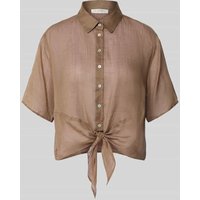 Christian Berg Woman Regular Fit Bluse mit Knoten-Detail in Mittelbraun, Größe 40 Christian Berg Woman Regular Fit Bluse mit Knoten-Detail in Mittelbraun, Größe 40 von Christian Berg Woman