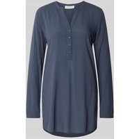 Christian Berg Woman Regular Fit Bluse mit Tunikakragen in Dunkelgrau, Größe 40 von Christian Berg Woman