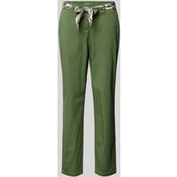 Christian Berg Woman Regular Fit Chino mit Bindegürtel in Schilf, Größe 42 von Christian Berg Woman