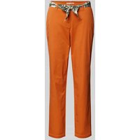 Christian Berg Woman Regular Fit Chino mit Bindegürtel in Terra, Größe 38 von Christian Berg Woman