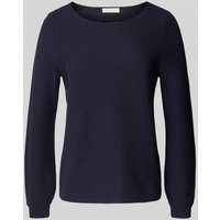 Christian Berg Woman Regular Fit Longsleeve aus reiner Baumwolle in Strick-Optik in Dunkelblau, Größe XL von Christian Berg Woman