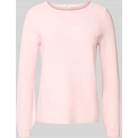 Christian Berg Woman Regular Fit Longsleeve aus reiner Baumwolle in Strick-Optik in Hellrosa, Größe XXL von Christian Berg Woman