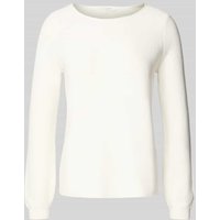 Christian Berg Woman Regular Fit Longsleeve aus reiner Baumwolle in Strick-Optik in Offwhite, Größe M von Christian Berg Woman