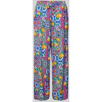 Christian Berg Woman Regular Fit Stoffhose mit Allover-Print in Royal, Größe M von Christian Berg Woman