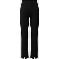 Christian Berg Woman Regular Fit Stoffhose mit Ziernähten in Black, Größe 36 von Christian Berg Woman