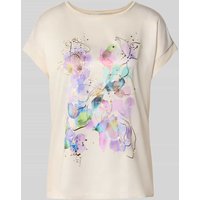 Christian Berg Woman Regular Fit T-Shirt mit floralem Motiv-Print in Ecru, Größe 46 Christian Berg Woman Regular Fit T-Shirt mit floralem Motiv-Print in Ecru, Größe 46 von Christian Berg Woman