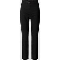 Christian Berg Woman Slim Fit Hose mit Bügelfalten in Black, Größe 48 von Christian Berg Woman