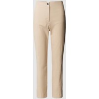 Christian Berg Woman Slim Fit Hose mit Bügelfalten in Sand, Größe 40 von Christian Berg Woman