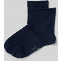 Christian Berg Woman Socken mit Label-Print in Dunkelblau, Größe 39-42 von Christian Berg Woman