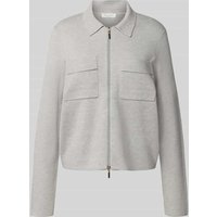 Christian Berg Woman Strickjacke mit Umlegekragen in Mittelgrau Melange, Größe M von Christian Berg Woman