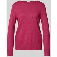 Christian Berg Woman Strickpullover mit U-Boot-Ausschnitt in Fuchsia Melange, Größe XXL von Christian Berg Woman
