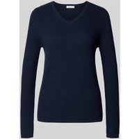 Christian Berg Woman Strickpullover mit V-Ausschnitt in Dunkelblau, Größe L von Christian Berg Woman