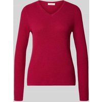 Christian Berg Woman Strickpullover mit V-Ausschnitt in Fuchsia, Größe M von Christian Berg Woman
