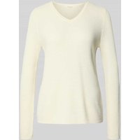 Christian Berg Woman Strickpullover mit V-Ausschnitt in Offwhite, Größe XXL von Christian Berg Woman