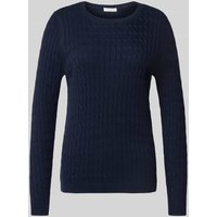 Christian Berg Woman Strickpullover mit Zopfmuster in Dunkelblau, Größe XS Christian Berg Woman Strickpullover mit Zopfmuster in Dunkelblau, Größe XS von Christian Berg Woman
